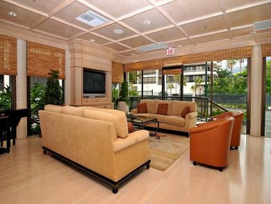 Living room with flat screen